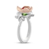 Thumbnail Image 2 of Wicked: For Good Garnet, Green Tourmaline & Lab-Grown Diamond Flower Ring 1/10 ct tw Sterling Silver & 18K Rose Gold Vermeil Plating