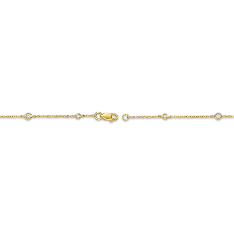 Main Image 3 of Desert Diamonds Bezel-Set Station Necklace 1/3 ct tw 10K Yellow Gold 7"