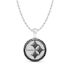 Thumbnail Image 1 of True Fans Pittsburgh Steelers 1/4 ct tw Logo "STEELERS" Necklace Sterling Silver