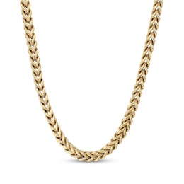 6mm Foxtail Chain Necklace Yellow Ion-Plated Stainless Steel 26"