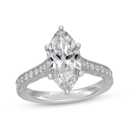 Neil Lane Artistry Heritage Marquise-Cut Lab-Grown Diamond Engagement Ring 3-5/8 ct tw 14K White Gold