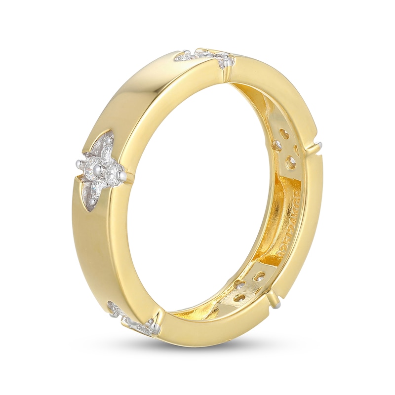 Main Image 2 of STUDIO BY KAY Lab-Grown Diamond Clover Station Ring 1/3 ct tw 24K Yellow Gold Vermeil Sterling Silver