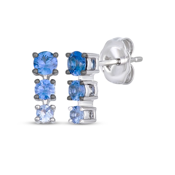 Le Vian Denim Ombré Sapphire Drop Earrings 14K Vanilla Gold