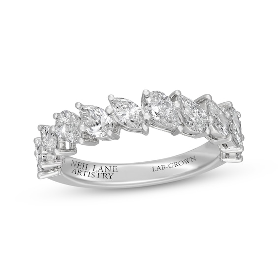 Neil Lane Artistry Lab-Grown Diamond Certified Marquise & Pear-Shaped Anniversary Ring 1-5/8 ct tw 14K White Gold