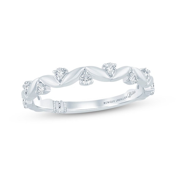 Monique Lhuillier Bliss Certified Lab-Grown Diamond Wedding Band 1/4 ct tw 18K White Gold