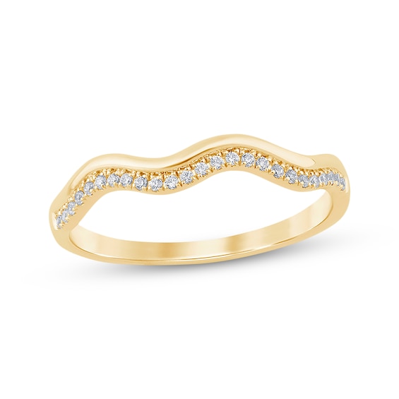 KAY Lab-Grown Diamonds Wavy Fashion Ring 1/10 ct tw 10K Yellow Gold