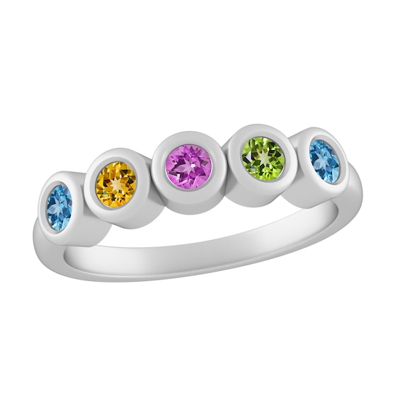 Birthstone Family & Mother's Ring (3-5 Stones)