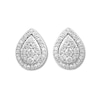 Thumbnail Image 1 of Diamond Teardrop Earrings 1/4 ct tw Round-cut 10K White Gold