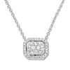 Diamond Choker Necklace 1/3 ct tw 10K White Gold 16"