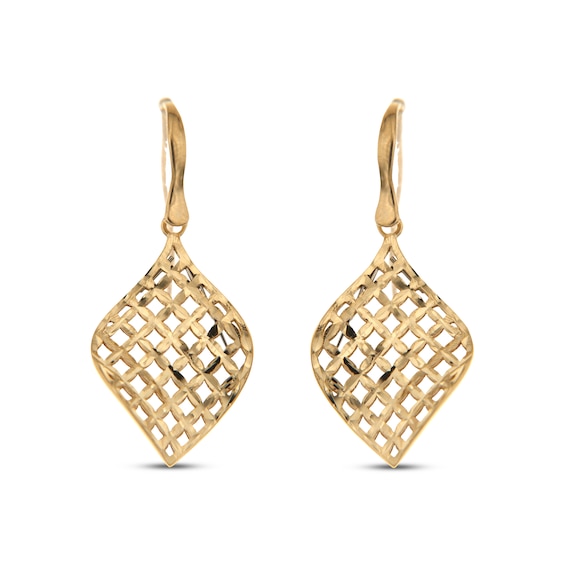 Kay Italian Brilliance Diamond-Cut Dangle Earrings 14K Yellow Gold