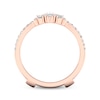 Pear-Shaped & Round-Cut Diamond Enhancer Ring 3/4 ct tw 14K Rose Gold