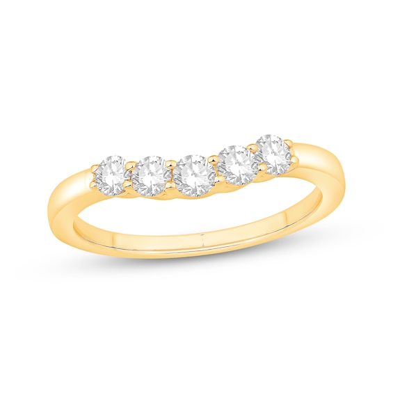Now + Forever Diamond Contour Anniversary Band 1/2 ct tw 14K Yellow Gold