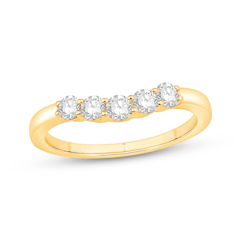 Main Image 1 of Now + Forever Diamond Contour Anniversary Band 1/2 ct tw 14K Yellow Gold