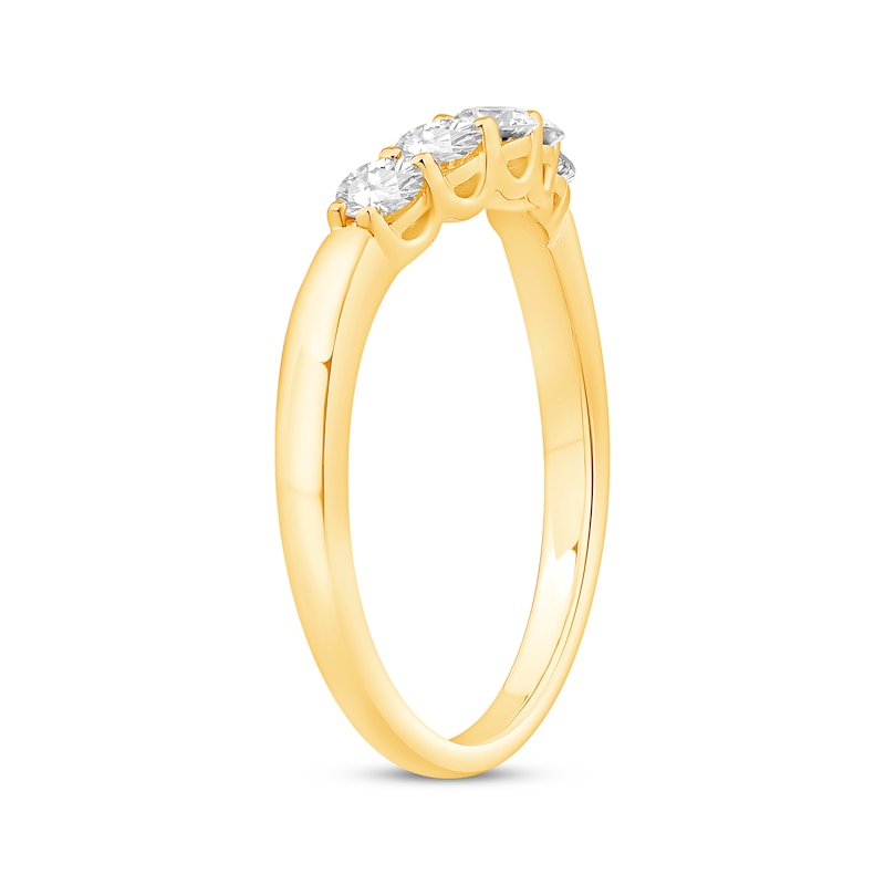 Main Image 2 of Now + Forever Diamond Contour Anniversary Band 1/2 ct tw 14K Yellow Gold