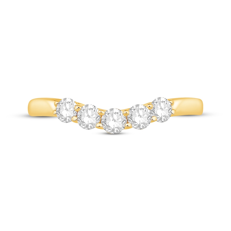 Main Image 3 of Now + Forever Diamond Contour Anniversary Band 1/2 ct tw 14K Yellow Gold