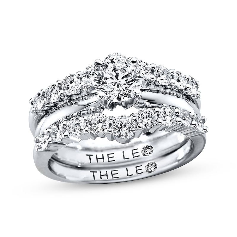 THE LEO Diamond Enhancer Ring 1 ct tw Round-cut 14K White Gold