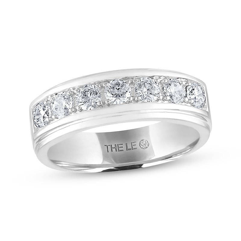 Main Image 1 of Men's THE LEO Diamond Band 1 ct tw 14K White Gold