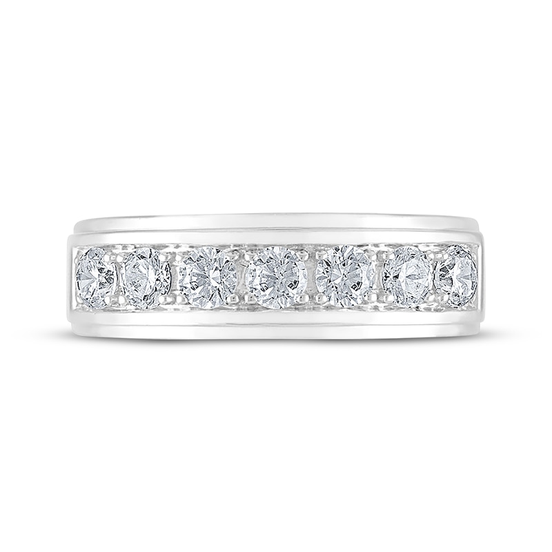 Main Image 3 of Men's THE LEO Diamond Band 1 ct tw 14K White Gold