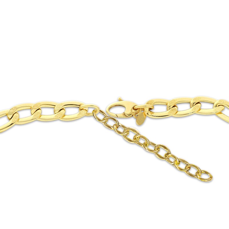 Hollow Link Chain Necklace 7.7mm 10K Yellow Gold 16” + 2” Kay