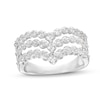 Thumbnail Image 1 of KAY Lab-Grown Diamonds Three Row Chevron Ring 1 ct tw 14K White Gold