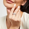 Thumbnail Image 3 of KAY Lab-Grown Diamonds Three Row Chevron Ring 1 ct tw 14K White Gold