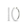 Thumbnail Image 0 of Lab-Created Diamonds by KAY Hoop Earrings 2 ct tw 14K White Gold