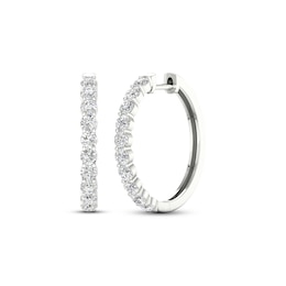 KAY Lab-Grown Diamonds Hoop Earrings 2 ct tw 14K White Gold