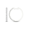 Thumbnail Image 2 of Lab-Created Diamonds by KAY Hoop Earrings 2 ct tw 14K White Gold