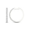 Thumbnail Image 3 of KAY Lab-Grown Diamonds Hoop Earrings 2 ct tw 14K White Gold
