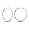 Thumbnail Image 3 of Lab-Created Diamonds by KAY Hoop Earrings 2 ct tw 14K White Gold