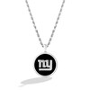 True Fans New York Giants Onyx Disc Necklace in Sterling Silver