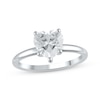 Lab-Created Diamonds by KAY Heart-Shaped Solitaire Ring 1-1/2 ct tw 14K White Gold