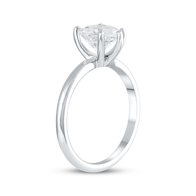 Lab-Created Diamonds by KAY Heart-Shaped Solitaire Ring 1-1/2 ct tw 14K White Gold