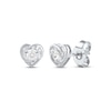 Thumbnail Image 0 of Radiant Reflections Diamond Solitaire Heart Stud Earrings 1/8 ct tw 10K White Gold (J/I3)