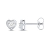 Thumbnail Image 2 of Radiant Reflections Diamond Solitaire Heart Stud Earrings 1/8 ct tw 10K White Gold (J/I3)