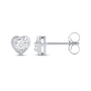 Thumbnail Image 3 of Radiant Reflections Diamond Solitaire Heart Stud Earrings 1/8 ct tw 10K White Gold (J/I3)