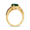Thumbnail Image 3 of Le Vian Venetian Mosaic Emerald Ring 1/3 ct tw Diamonds 14K Honey Gold