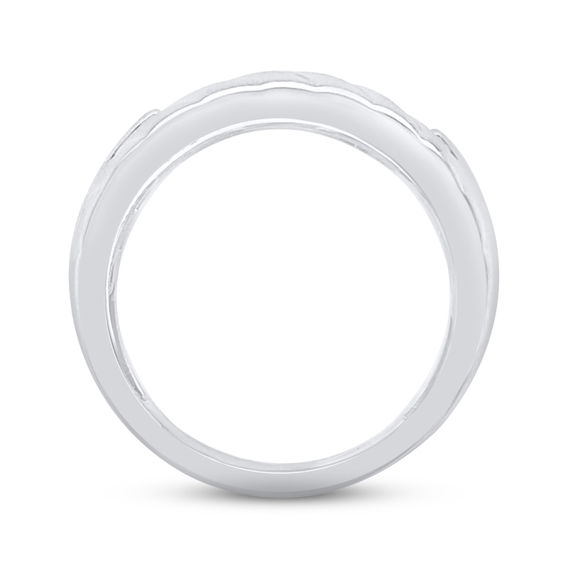 Main Image 2 of Men's Diamond Wedding Ring 1/2 ct tw 10K White Gold