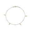 Thumbnail Image 1 of Cross Station Anklet Semi-Solid 10K Yellow Gold 10&quot;