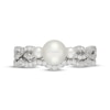 Thumbnail Image 3 of Neil Lane Akoya Cultured Pearl & Diamond Three-Stone Bridal Set 3/8 ct tw 14K White Gold