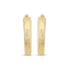 Thumbnail Image 1 of Reaura Square-Edge Textured Hoop Earrings Repurposed 14K Yellow Gold 26mm