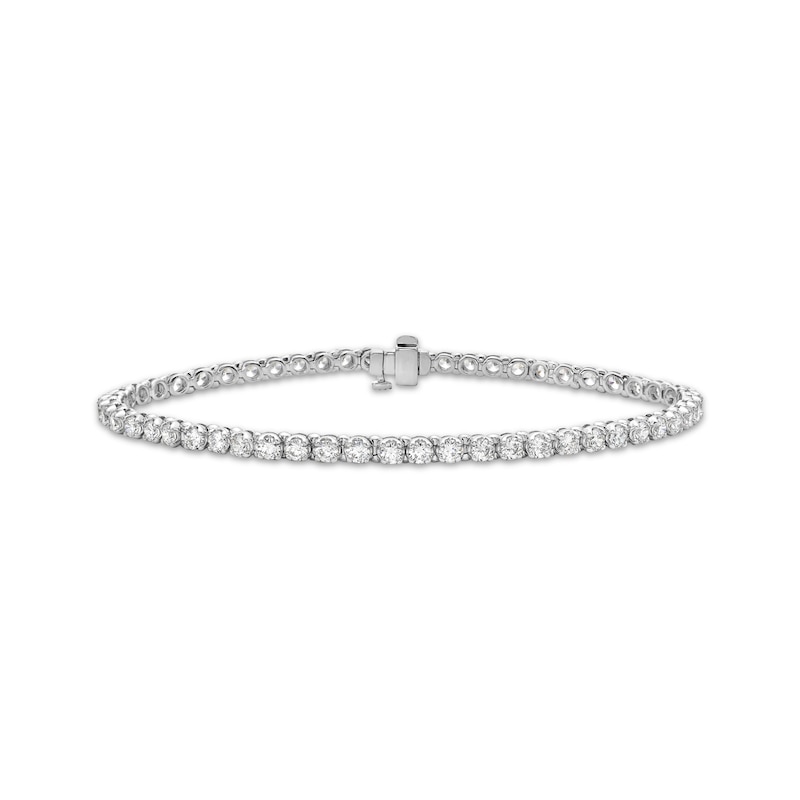Main Image 1 of Men's KAY Lab-Grown Diamonds Tennis Bracelet 6 ct tw 10K White Gold 8.5