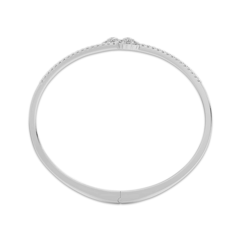 Multi-Diamond Cuff Bracelet 1-1/2 ct tw 14K White Gold 18"