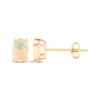 Thumbnail Image 0 of Oval-Cut Opal Solitaire Stud Earrings 14K Yellow Gold