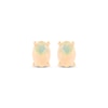 Thumbnail Image 1 of Oval-Cut Opal Solitaire Stud Earrings 14K Yellow Gold