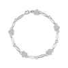 Thumbnail Image 1 of Diamond Heart Link Bracelet 1/2 ct tw Sterling Silver 7&quot;
