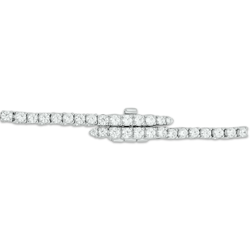 Diamond Tennis Bracelet with Magnetic Clasp 1 ct tw 10K White Gold 7"