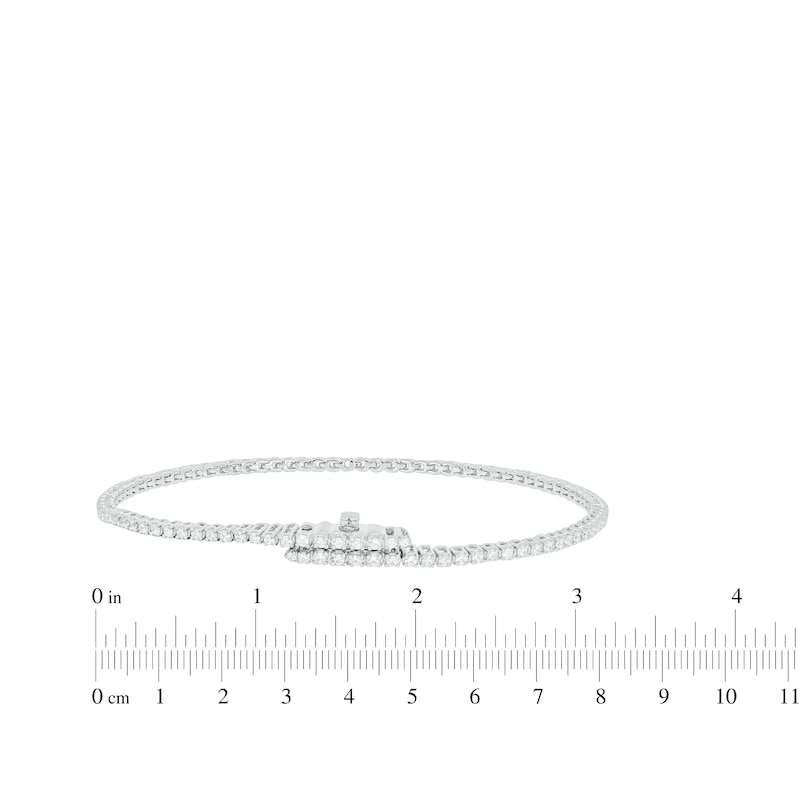 Main Image 3 of Diamond Tennis Bracelet with Magnetic Clasp 1 ct tw 10K White Gold 7&quot;