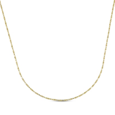 Twist Box Chain Necklace Solid 14K Yellow Gold 18