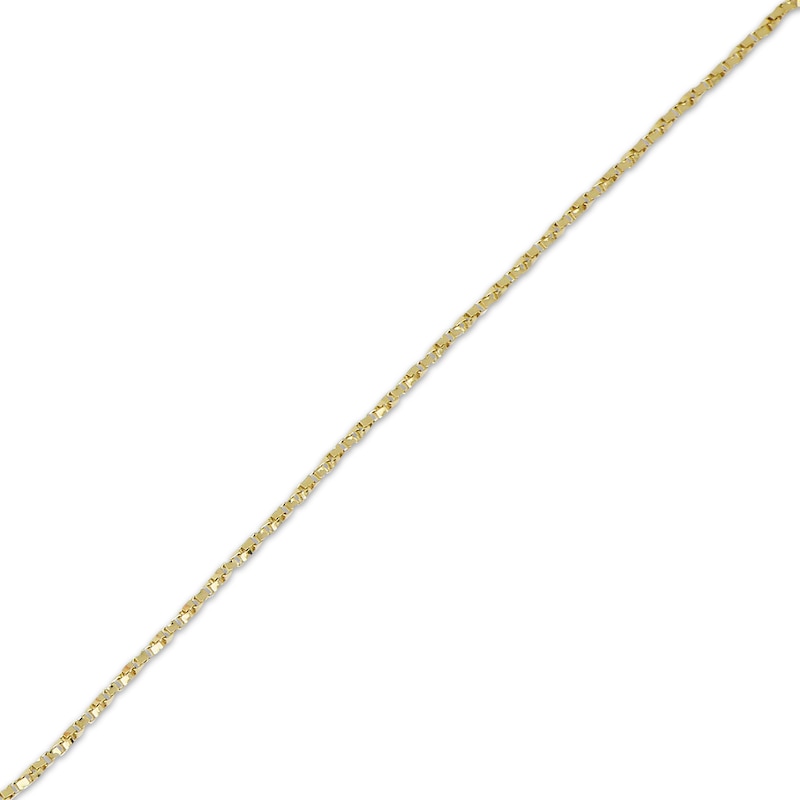 Main Image 2 of Twist Box Chain Necklace 1.1mm Solid 14K Yellow Gold 18&quot;